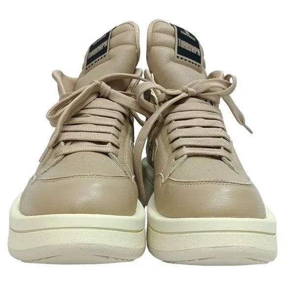 Rick Owens DRKSHDW x Converse TURBOWPN Sneakers in Beige Leather - Picture 2 of 8